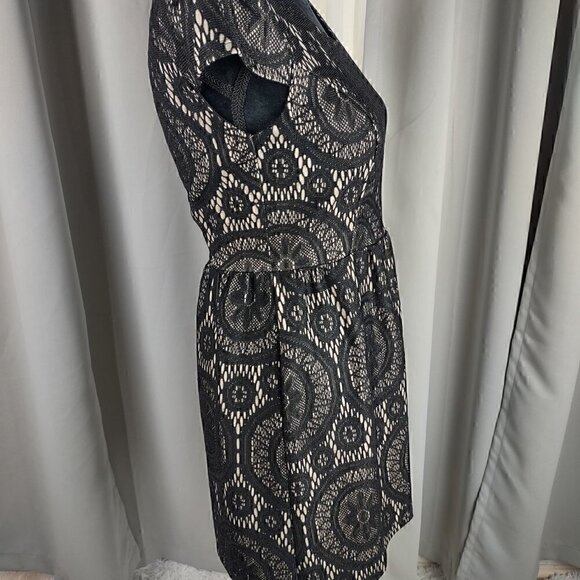 Kalijati Black Lace Dress With Nude Slip Underneath. Size M - Picture 7 of 15